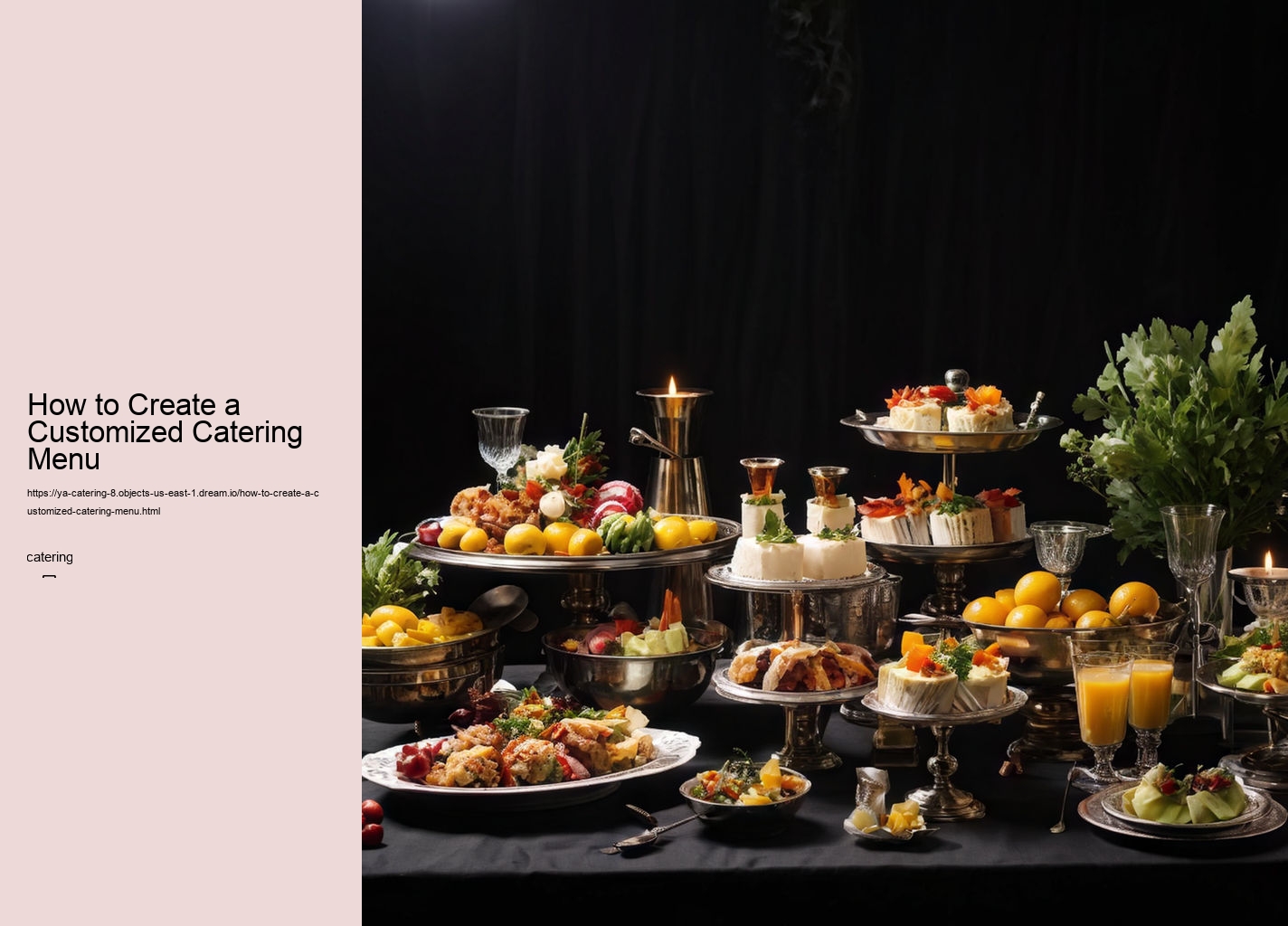 How to Create a Customized Catering Menu