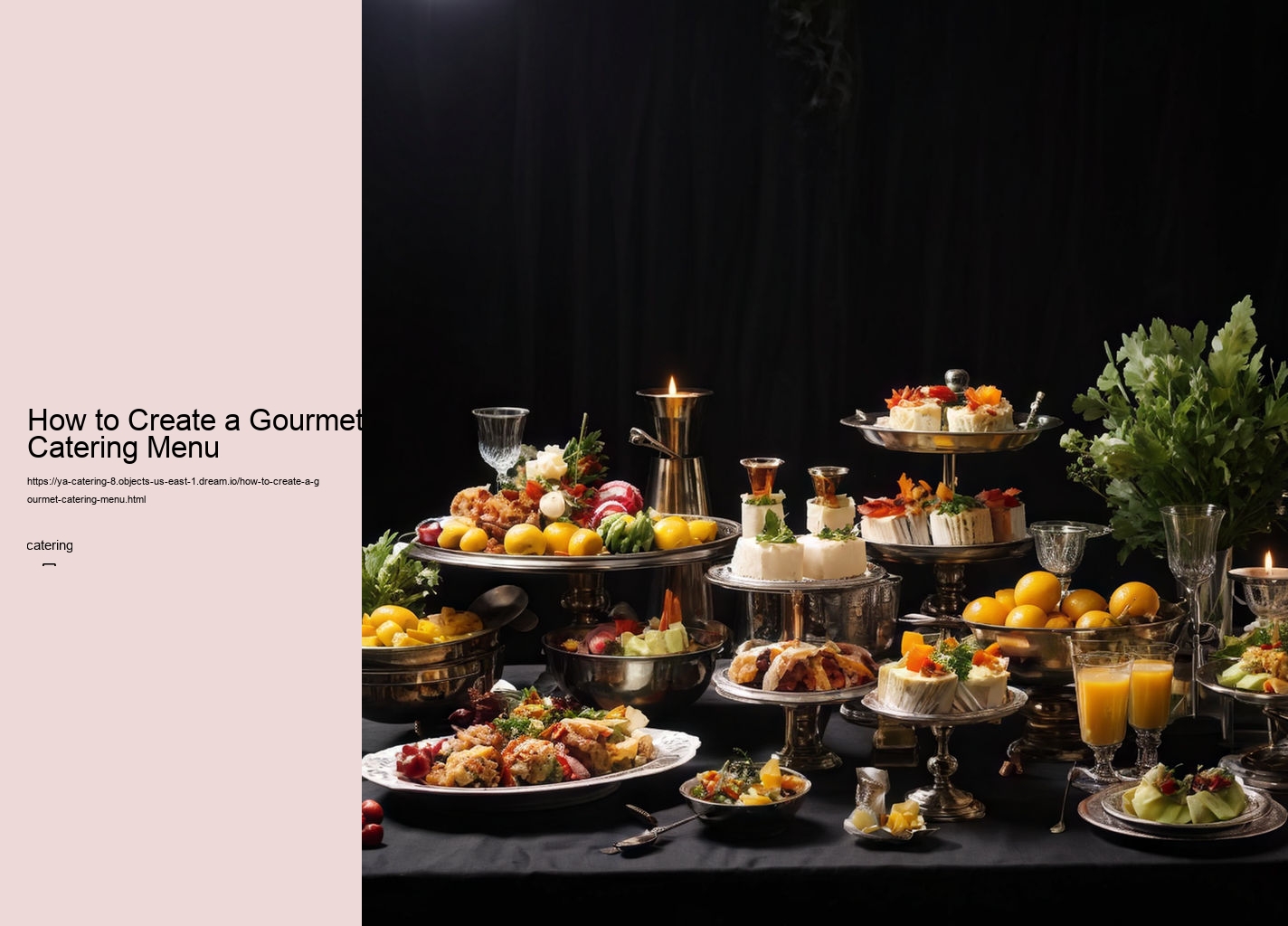 How to Create a Gourmet Catering Menu